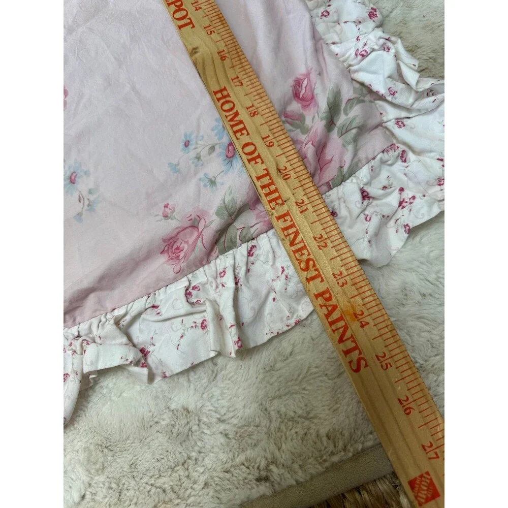 Simply Shabby Chic Rachel Ashwell Misty Rose Pillow Sham Standard Size Ruffle